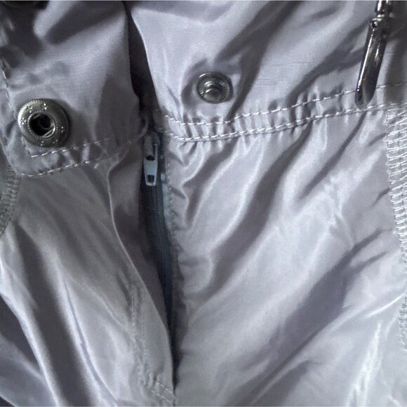 Gray Long-Sleeve Hooded Dress With Ruffle Detail & Zipper Accents - Picture 4 of 7